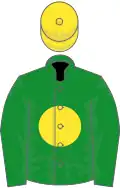 Green, yellow disc and cap