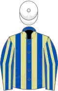 ROYAL BLUE and PRIMROSE STRIPES, white cap