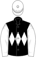 Black, white triple diamond, sleeves and cap