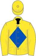 Yellow, royal blue diamond