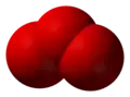 Spacefill model of ozone