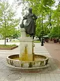 The girl with jug on square Kosssuth in Hódmezővásárhely
