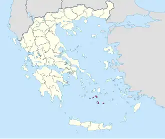 Thira within Greece