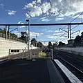 Padstow station facing west in July 2025