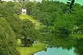 Image 18Painshill Park in Cobham has follies on natural, but landscaped slopes by part of the Mole disguised as ornamental lakes and the Great Cedar thought to be the largest Cedar of Lebanon in Europe. In the mid-north of the county. (from Portal:Surrey/Selected pictures)