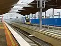 Westbound view from Platform 1 with a HCMT arriving at Platform 2 on an East Pakenham-bound service, June 2024