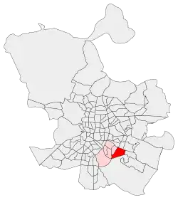 Location of Palomeras Sureste