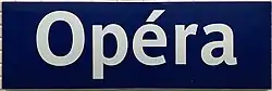 Opéra platform signage