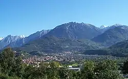 View of Berzo Inferiore and Bienno