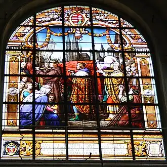 "The canonisation of Saint Elizabeth by Pope Gregory", the Lobin workshop (1891)