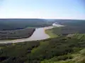 The Smoky River from a view point in the Peace River Wildland Provincial Park