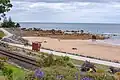 Penguin Beach with the train line in the foreground