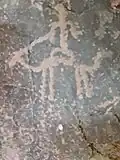 Petroglyph retrieved from the Wadi Tayyibah on display at the Tayyibah Heritage Museum