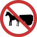 No entry for animal drawn vehicles