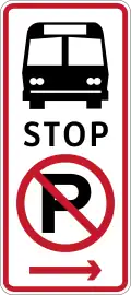 No parking, public utility bus stop