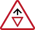 Give way sign ahead