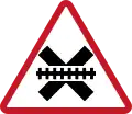 Railroad crossing advance warning (unsignalled)