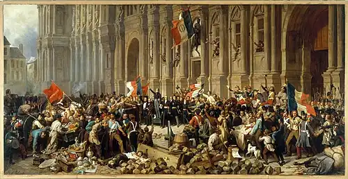 French Revolution of 1848: Republican riots force King Louis-Philippe to abdicate