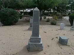 Grave site of Noah M. Broadway located in the "Rosedale Cemetery" section.