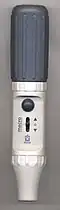 An automatic propipetter adjusted by pressing the button and toggling the switch