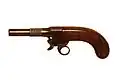 Inverted percussion pistol, 9.5&nbsp;mm; made by gunsmith Correvon, Morges, 1854