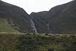 Pistyll y Llyn from afar