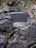 Plaque commemorating the discovery