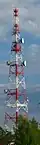 Lattice steel communications tower
