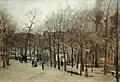 Amsterdams straatgezicht met figuren