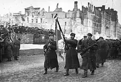 Shortly after the war, January 19, 1945. 1st Polish Army of the East Marszałkowska Street Warsaw
