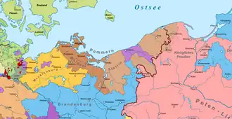Pomerania-Wologast-Stolp in 1618.