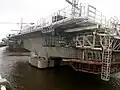 Le deuxième pont en construction sur le fleuve Wouri pour relier Bonaberi à Douala.