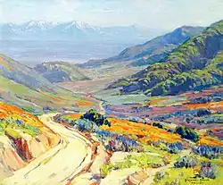 Image 14Poppies, Antelope Valley, a California Impressionist painting by Benjamin Chambers Brown (from Culture of California)
