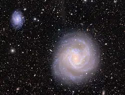 M61 (with NGC 4301 in upper left) imaged by the Vera C. Rubin Observatory