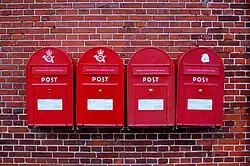 Post boxes in Fåborg, Denmark