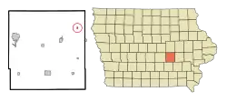 Location of Hartwick, Iowa