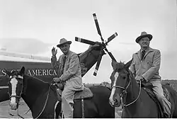 President Johnson and Vice-president-elect Humphrey in LBJ ranch shortly after winning 1964 election
