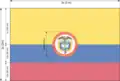 Construction sheet of the presidential flag of Colombia used before 1991