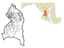 Location of North Brentwood, Maryland