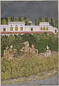 A Mughal prince and ladies in a garden, 18th century