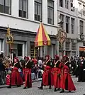 The conopeum, solemnly carried during the procession