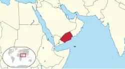 Map of the Protectorate of South Arabia