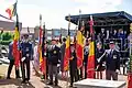 Salute from the flag procession