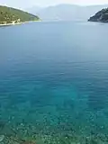 The view out of the bay of Pučišća towards the mainland.