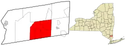 Location of Carmel in New York state