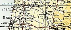Kfar Haim (Kefar Haiyim) 1945 1:250,000