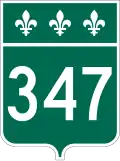 Route 347 marker