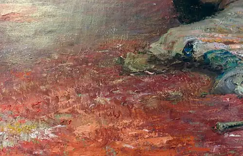 Detail of the painting. Color effects.
