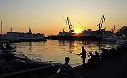 Angling in the port