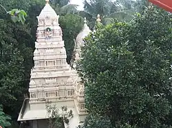 View of the Hanuman temple, popular as Ragigudda temple, in a suburb in Bengaluru